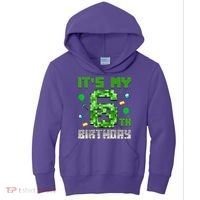 Birthday Boy It'S My 6th Birthday Video Game Pixel Kids Hoodie thumb 0