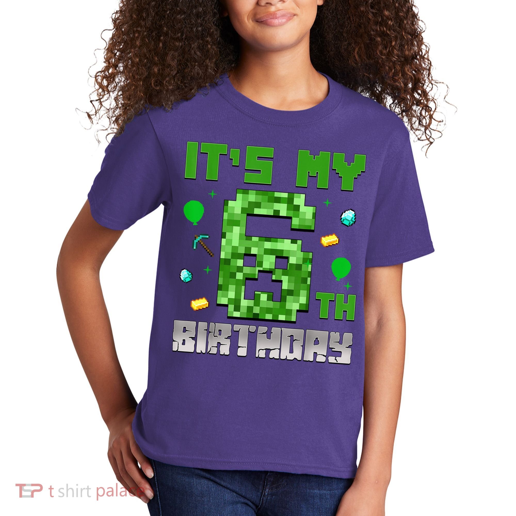 Birthday Boy It'S My 6th Birthday Video Game Pixel Kids T-Shirt
