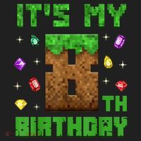 Birthday Boy It'S My 8th Birthday Gamer Pixel Number Beanie thumb 2