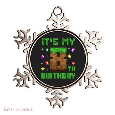 Birthday Boy It'S My 8th Birthday Gamer Pixel Number Ornament