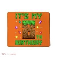Birthday Boy It'S My 8th Birthday Gamer Pixel Number Mousepad thumb 0