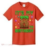 Birthday Boy It'S My 8th Birthday Gamer Pixel Number Kids T-Shirt thumb 0