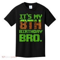 Birthday Boy It'S My 8th Birthday Gamer Pixel Number Kids T-Shirt thumb 0