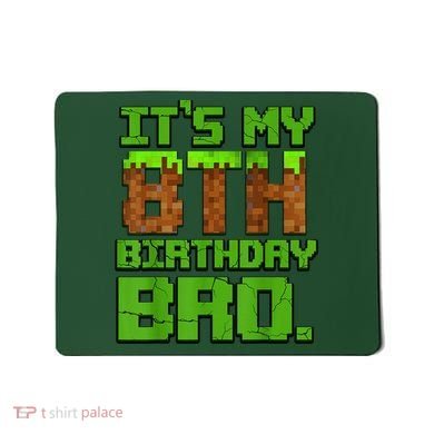 Birthday Boy It'S My 8th Birthday Gamer Pixel Number Mousepad