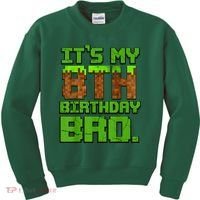 Birthday Boy It'S My 8th Birthday Gamer Pixel Number Kids Sweatshirt thumb 0