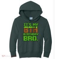 Birthday Boy It'S My 8th Birthday Gamer Pixel Number Kids Hoodie thumb 0
