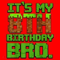 Birthday Boy It'S My 8th Birthday Gamer Pixel Number Santa Hat thumb 1