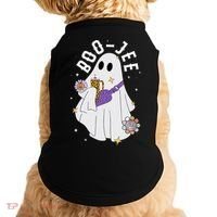 Boujee Boo Jee Spooky Season Cute Ghost Halloween Costume Doggie Tank thumb 0
