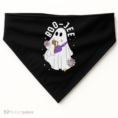 Boujee Boo Jee Spooky Season Cute Ghost Halloween Costume USA-Made Doggie Bandana