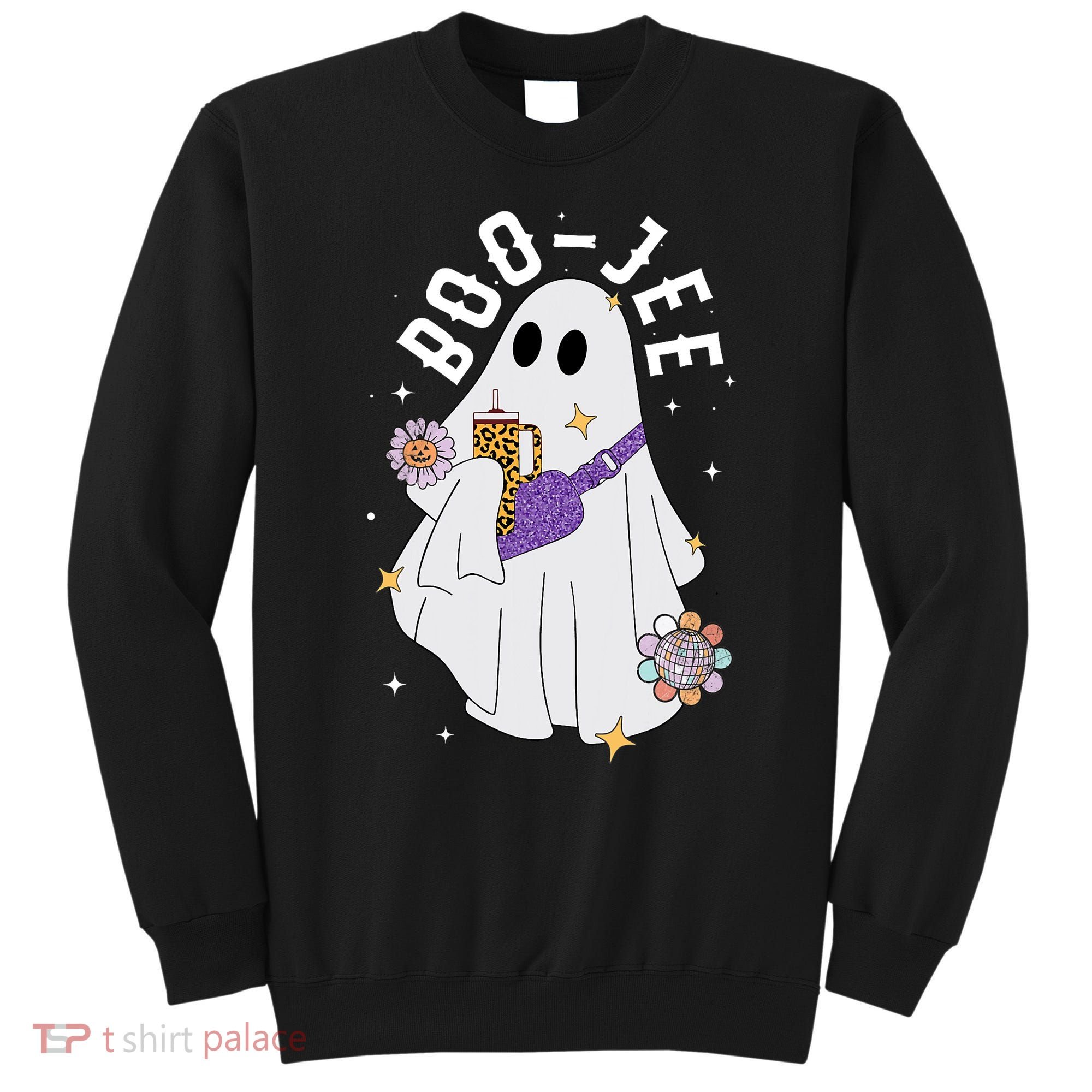 Boujee Boo Jee Spooky Season Cute Ghost Halloween Costume Sweatshirt