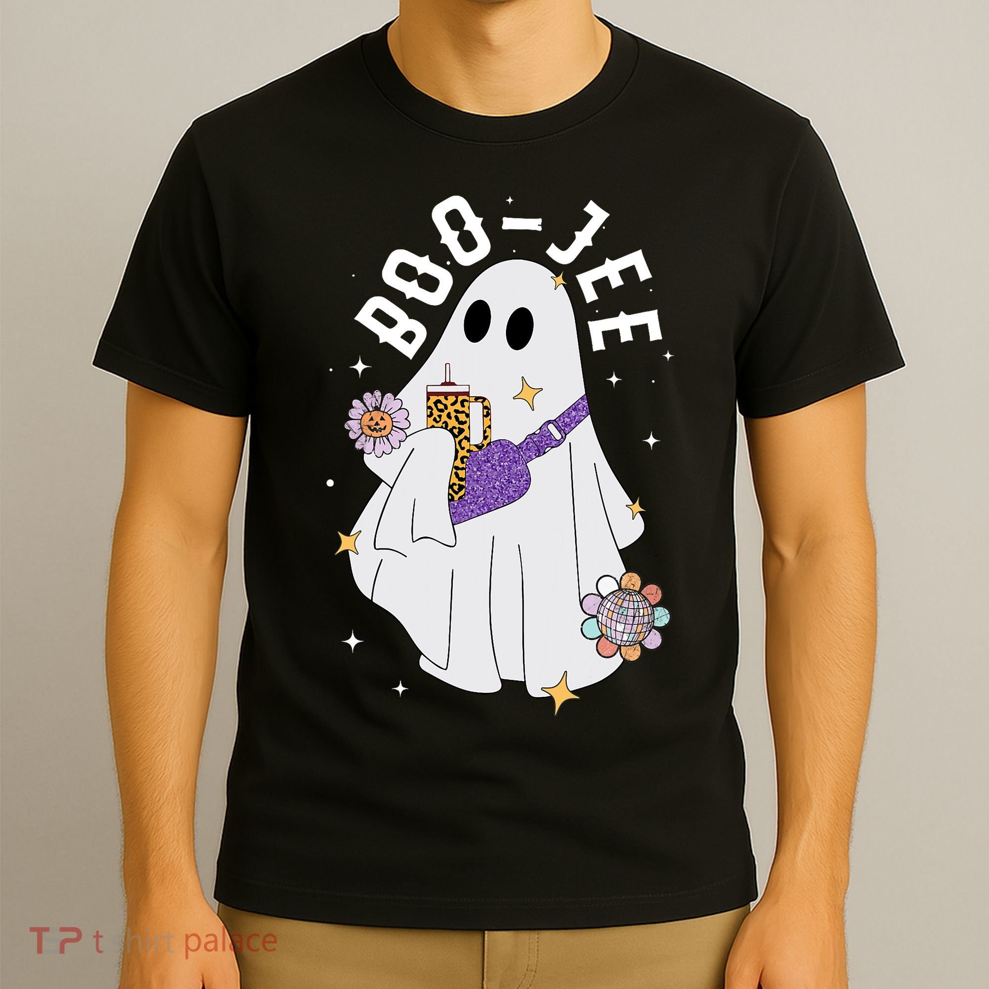 Boujee Boo Jee Spooky Season Cute Ghost Halloween Costume T-Shirt