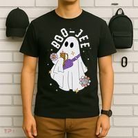 Boujee Boo Jee Spooky Season Cute Ghost Halloween Costume T-Shirt thumb 6