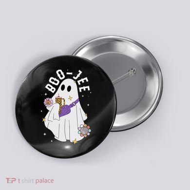 Boujee Boo Jee Spooky Season Cute Ghost Halloween Costume Button
