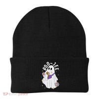 Boujee Boo Jee Spooky Season Cute Ghost Halloween Costume Beanie thumb 0