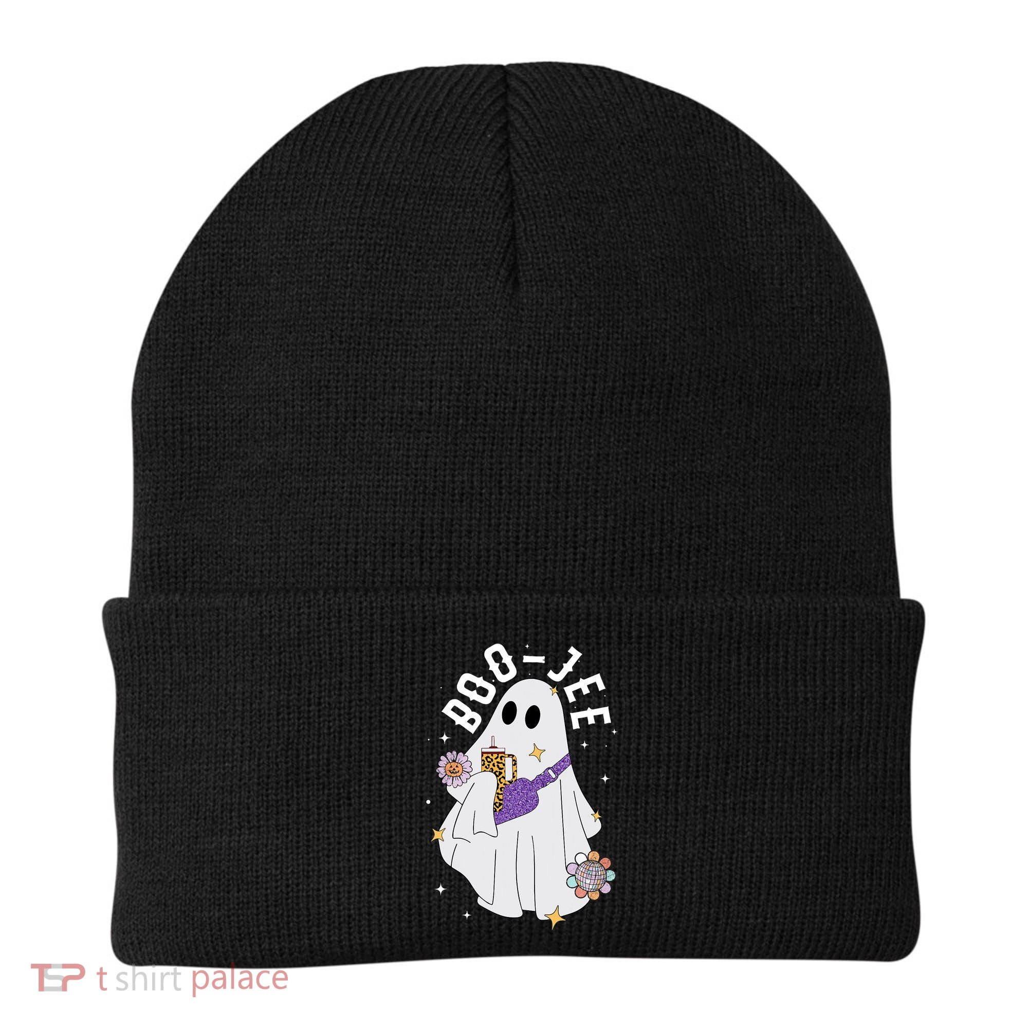 Boujee Boo Jee Spooky Season Cute Ghost Halloween Costume Beanie