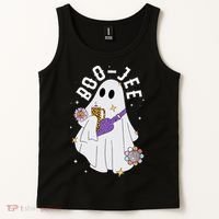 Boujee Boo Jee Spooky Season Cute Ghost Halloween Costume Tank Top thumb 2