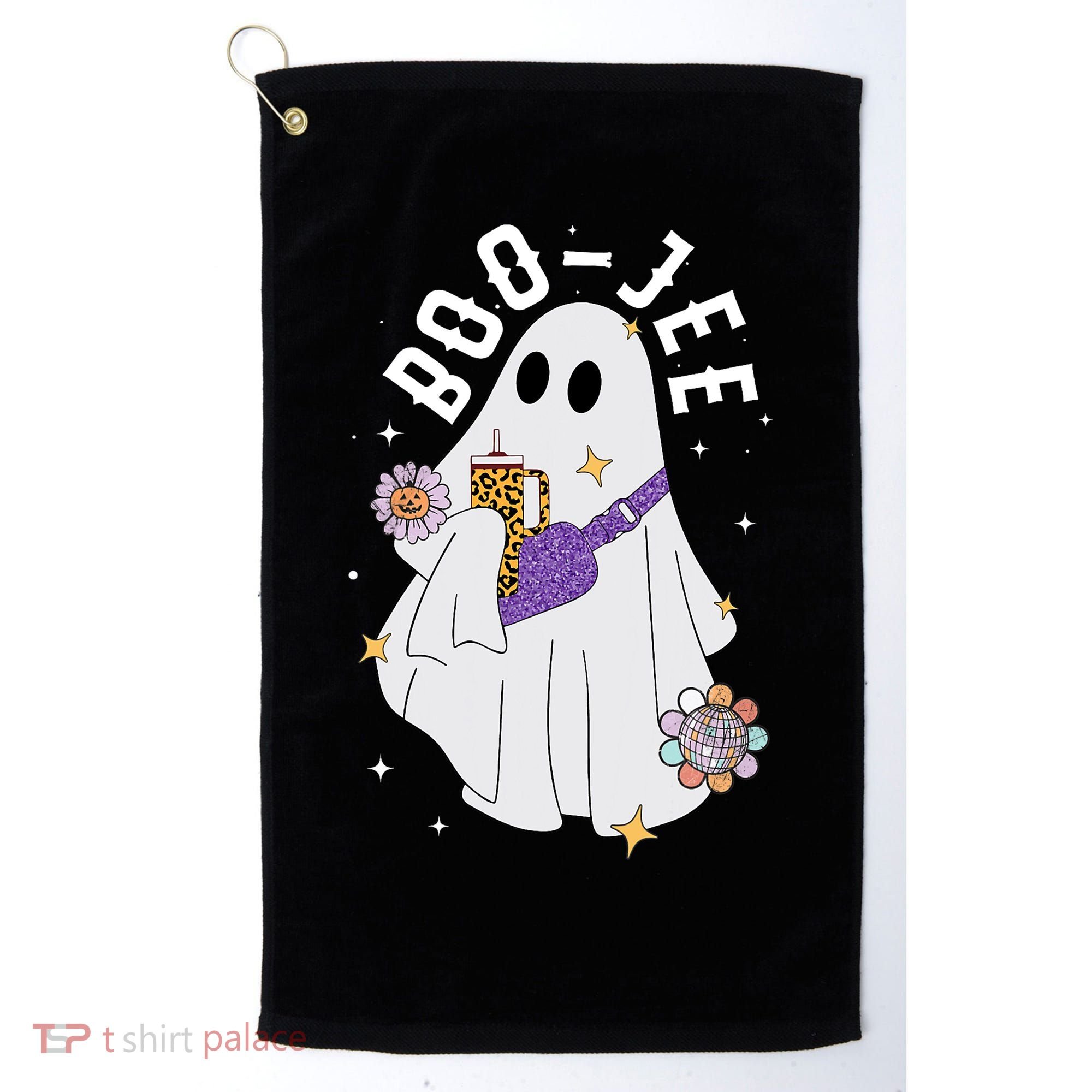 Boujee Boo Jee Spooky Season Cute Ghost Halloween Costume Golf Towel