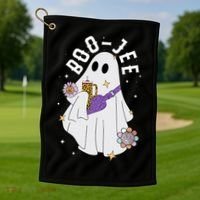 Boujee Boo Jee Spooky Season Cute Ghost Halloween Costume Golf Towel thumb 1