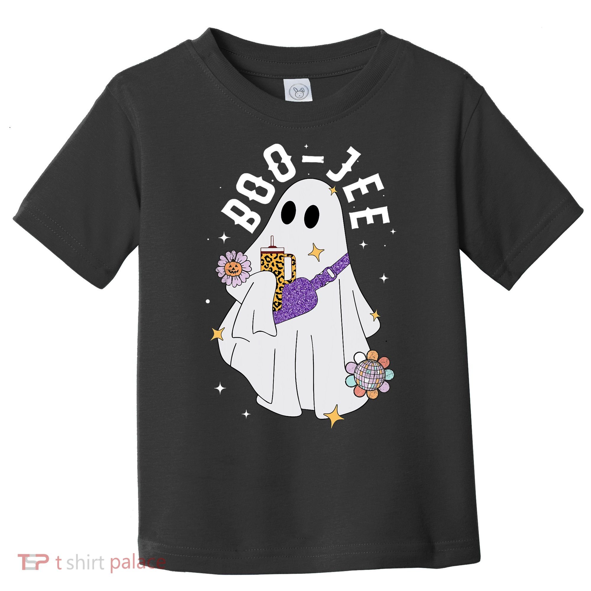Boujee Boo Jee Spooky Season Cute Ghost Halloween Costume Toddler T-Shirt