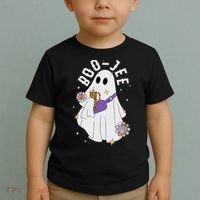 Boujee Boo Jee Spooky Season Cute Ghost Halloween Costume Toddler T-Shirt thumb 2