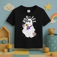 Boujee Boo Jee Spooky Season Cute Ghost Halloween Costume Toddler T-Shirt thumb 3