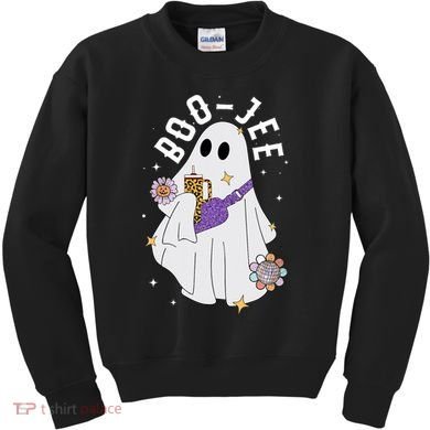 Boujee Boo Jee Spooky Season Cute Ghost Halloween Costume Kids Sweatshirt