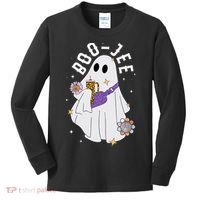 Boujee Boo Jee Spooky Season Cute Ghost Halloween Costume Kids Long Sleeve Shirt thumb 0
