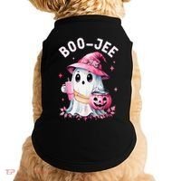 Boujee Boo Jee Spooky Ghost Halloween Pumpkin Costumes Doggie Tank thumb 0