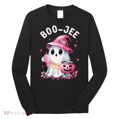 Boujee Boo Jee Spooky Ghost Halloween Pumpkin Costumes Long Sleeve Shirt