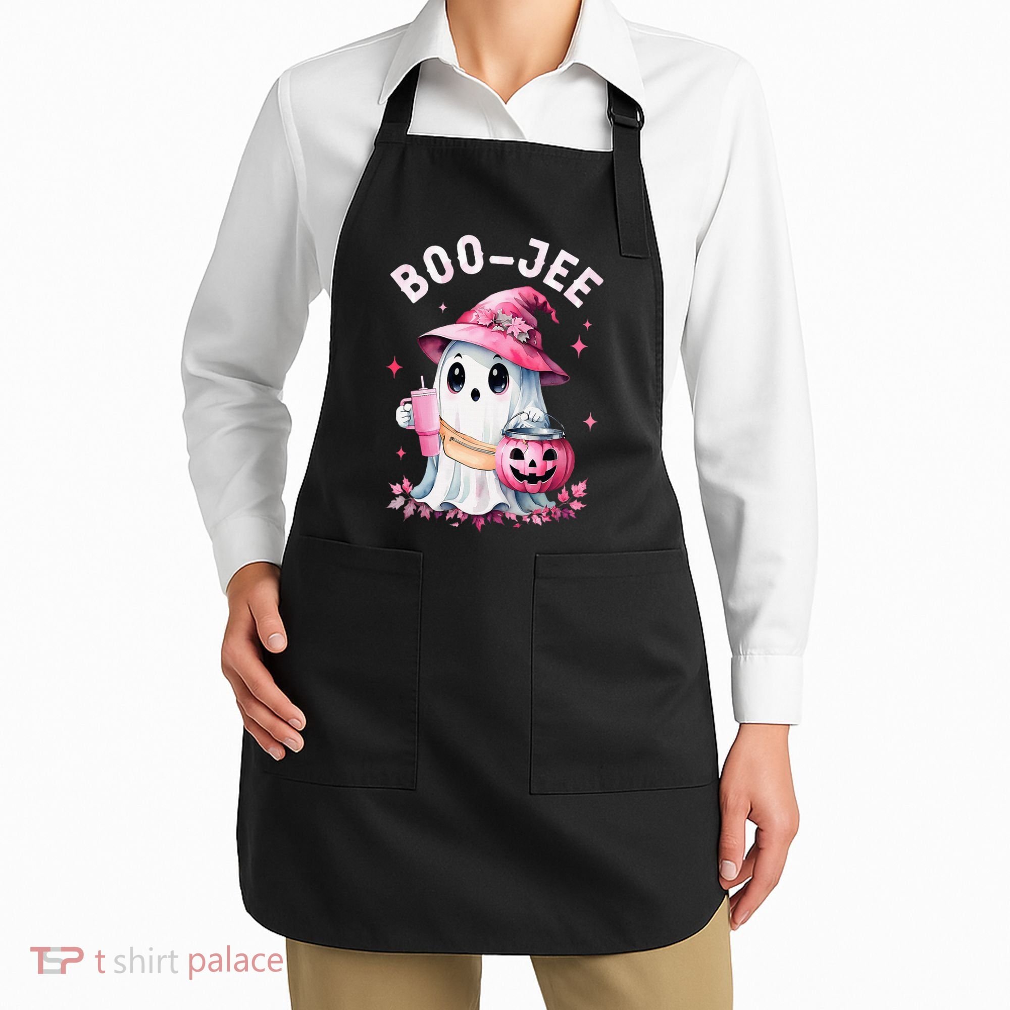 Boujee Boo Jee Spooky Ghost Halloween Pumpkin Costumes Apron