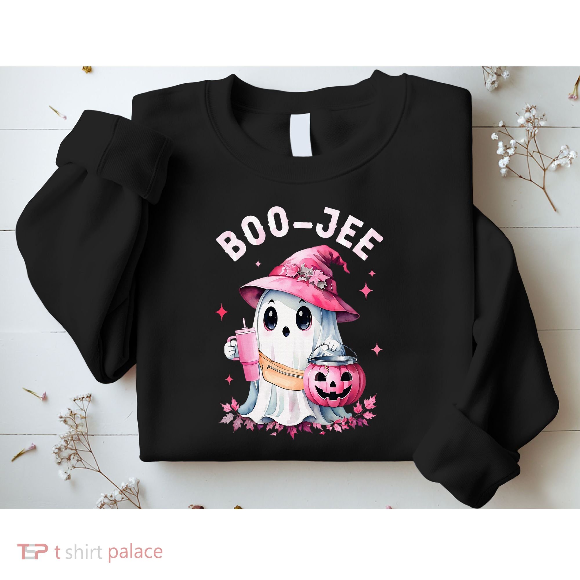 Boujee Boo Jee Spooky Ghost Halloween Pumpkin Costumes Sweatshirt