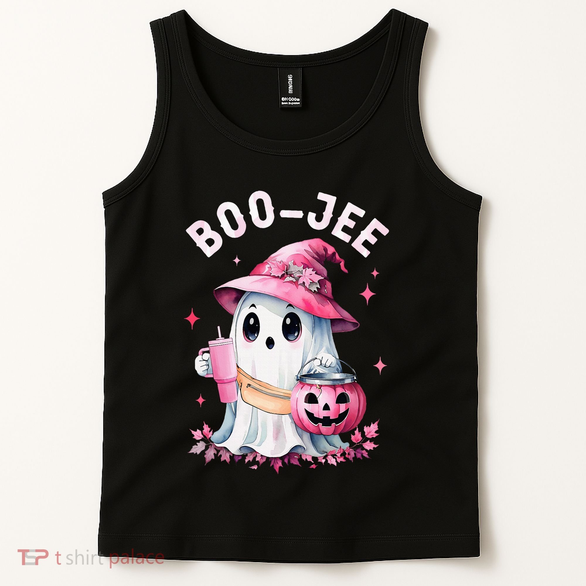 Boujee Boo Jee Spooky Ghost Halloween Pumpkin Costumes Tank Top