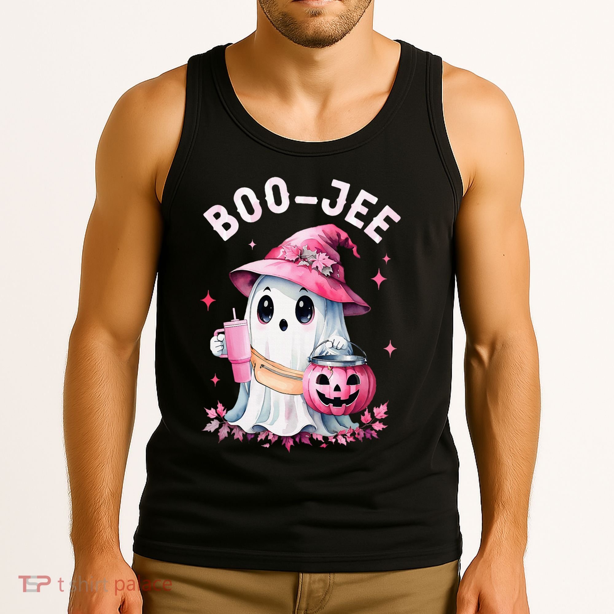 Boujee Boo Jee Spooky Ghost Halloween Pumpkin Costumes Tank Top