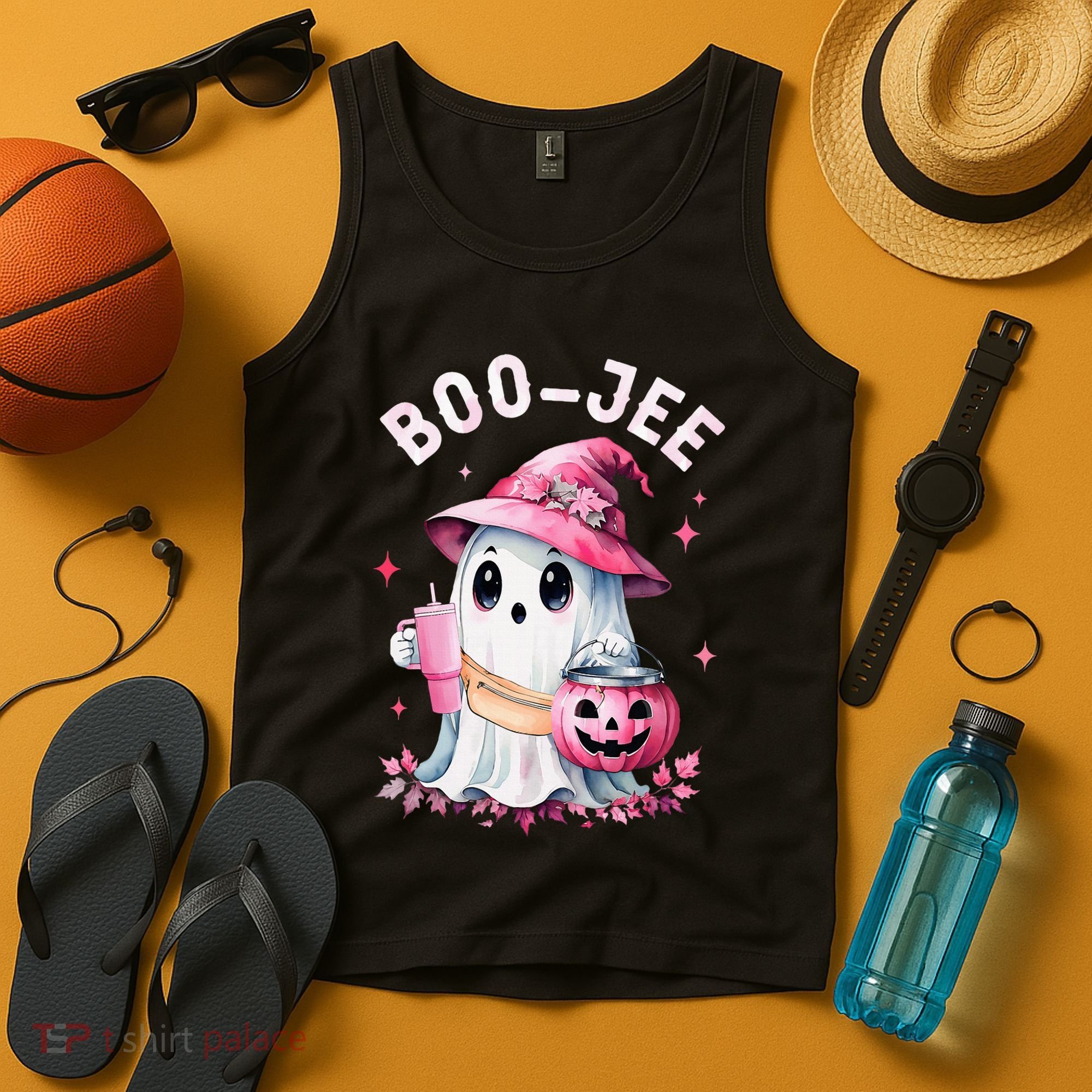 Boujee Boo Jee Spooky Ghost Halloween Pumpkin Costumes Tank Top