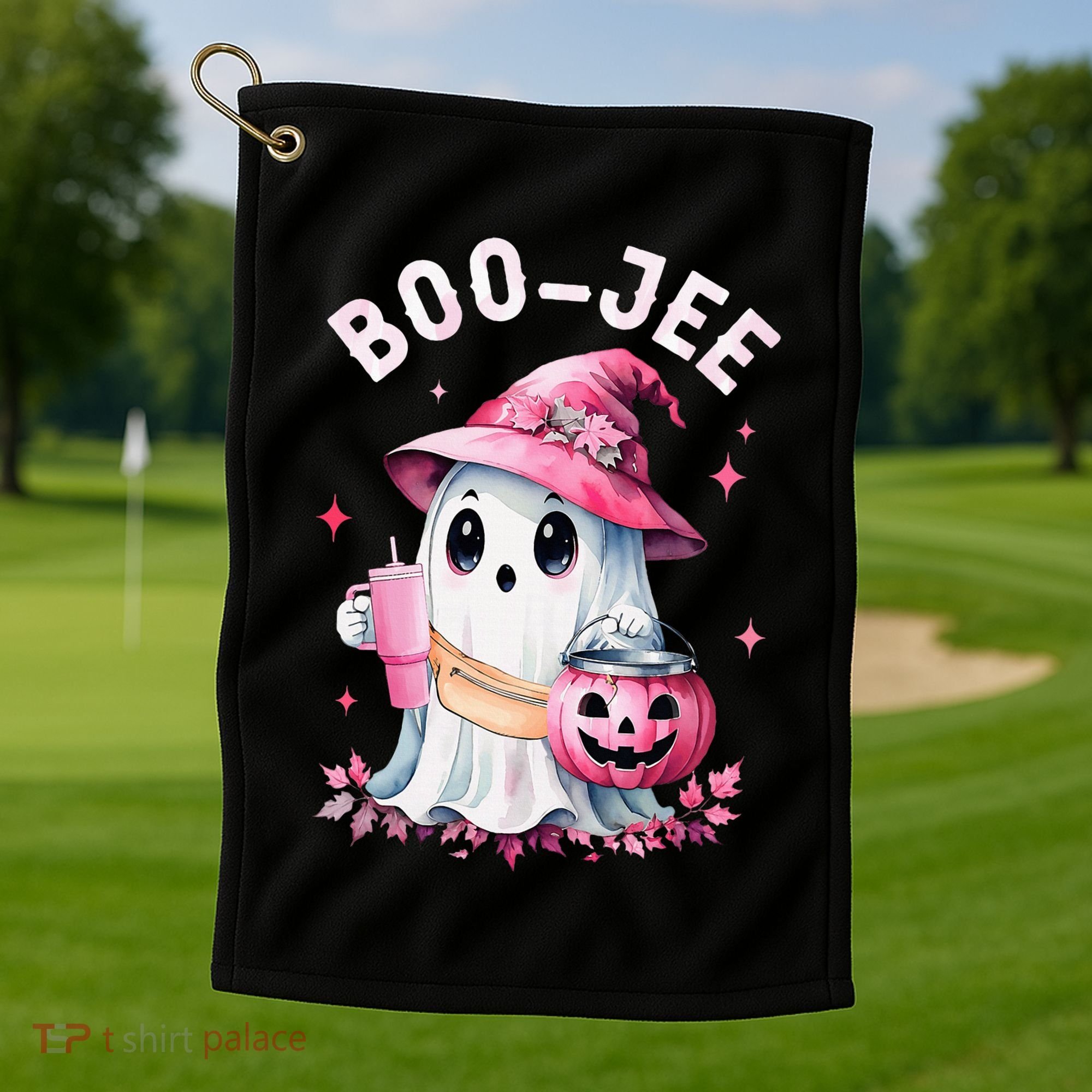 Boujee Boo Jee Spooky Ghost Halloween Pumpkin Costumes Golf Towel