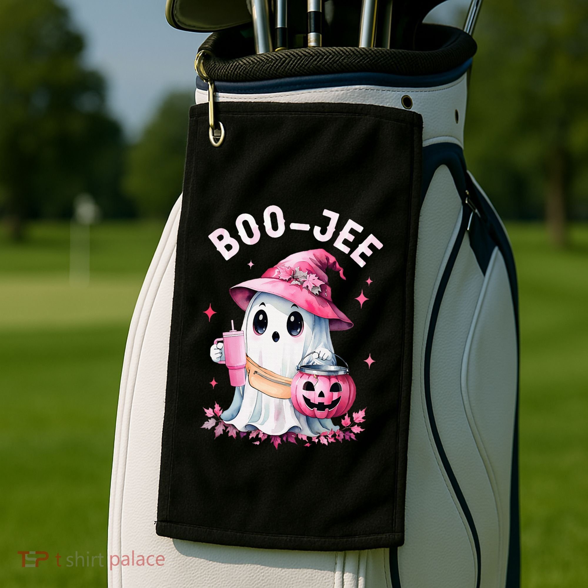 Boujee Boo Jee Spooky Ghost Halloween Pumpkin Costumes Golf Towel