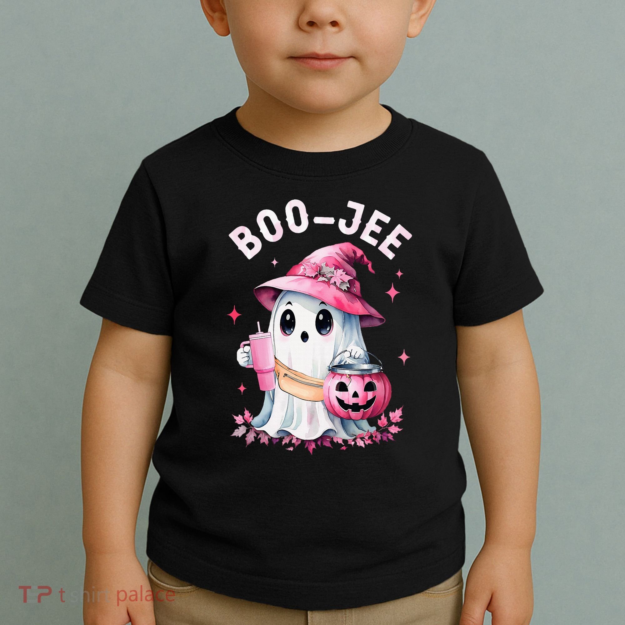 Boujee Boo Jee Spooky Ghost Halloween Pumpkin Costumes Toddler T-Shirt