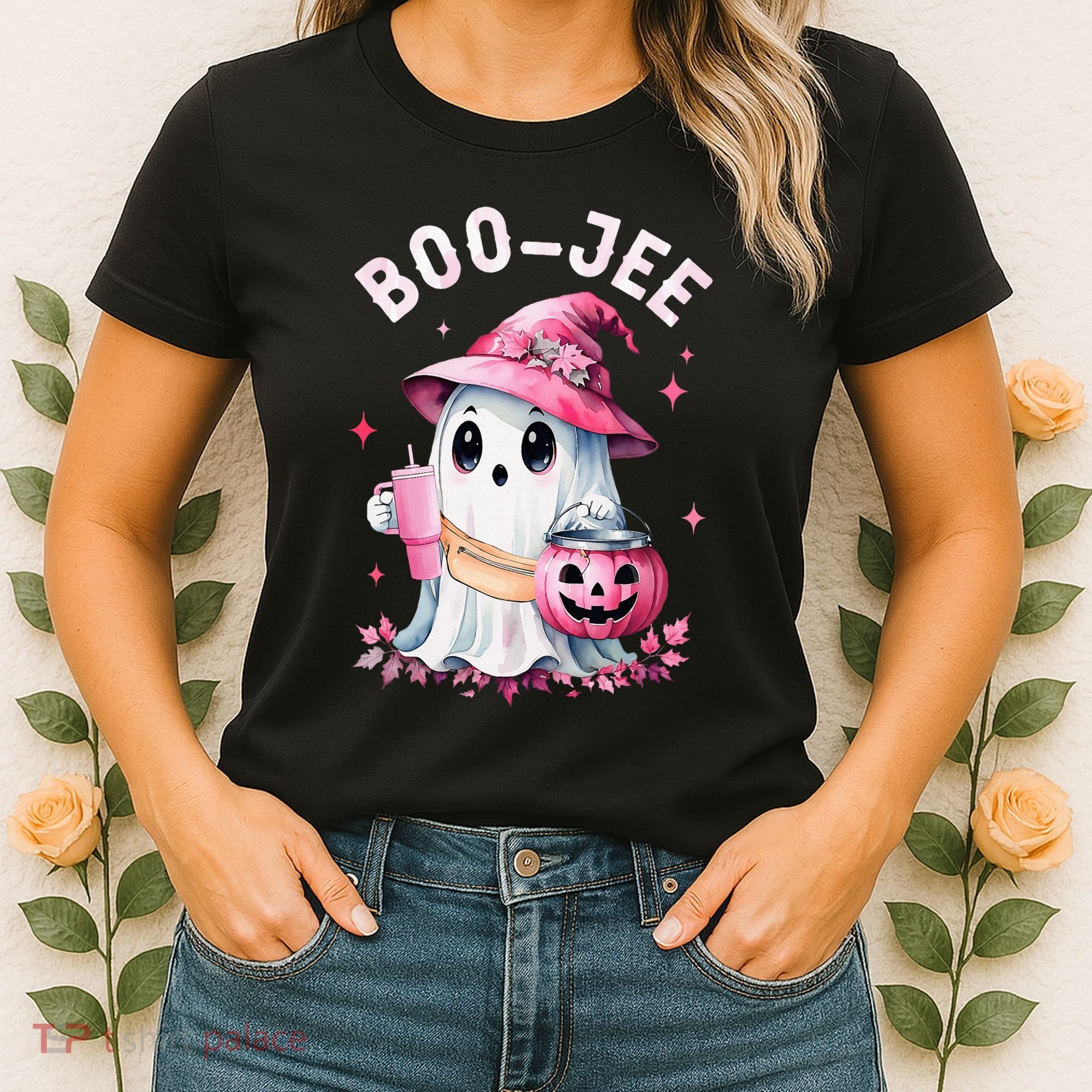 Boujee Boo Jee Spooky Ghost Halloween Pumpkin Costumes Women's T-Shirt