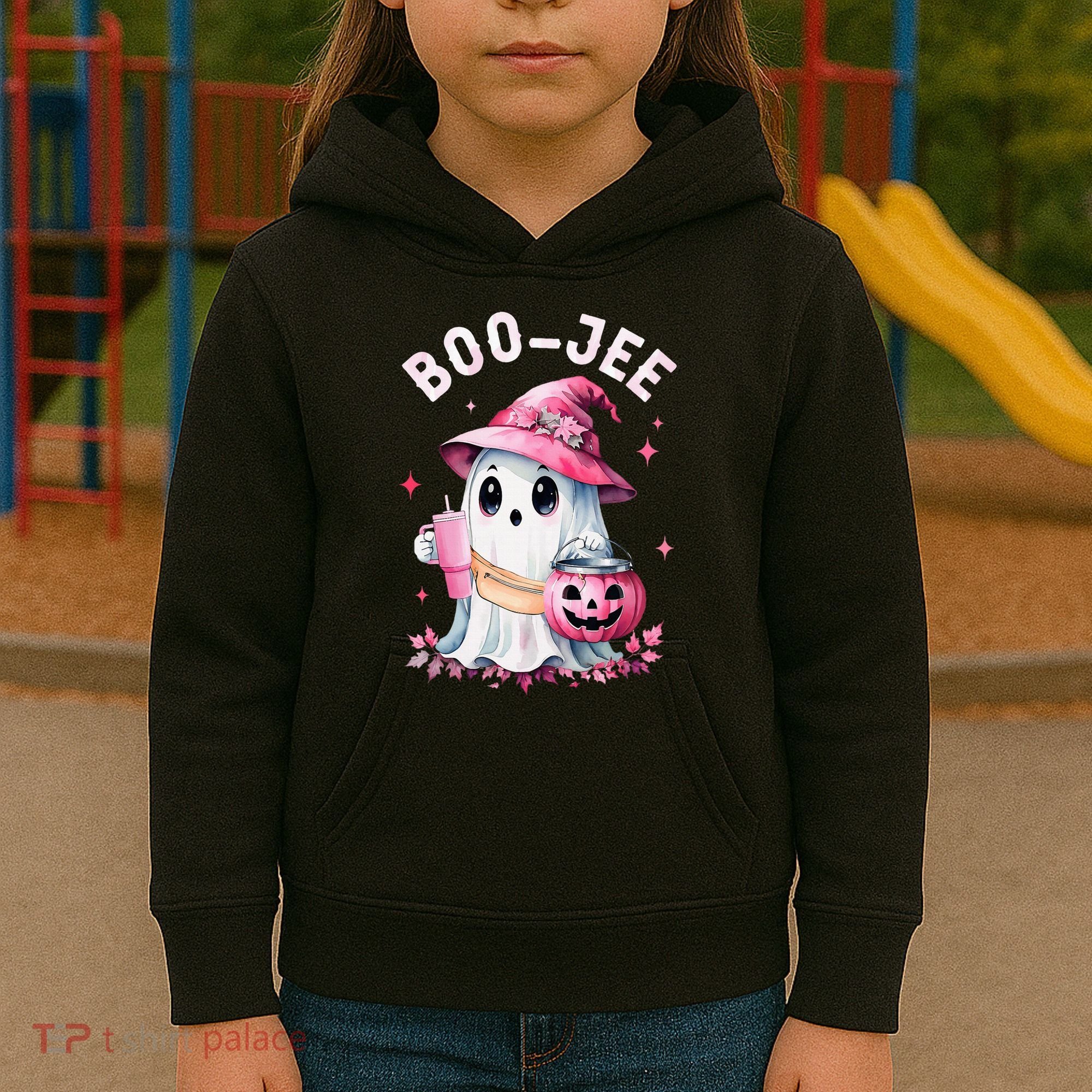 Boujee Boo Jee Spooky Ghost Halloween Pumpkin Costumes Kids Hoodie