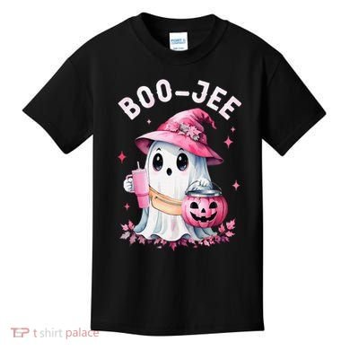 Boujee Boo Jee Spooky Ghost Halloween Pumpkin Costumes Kids T-Shirt