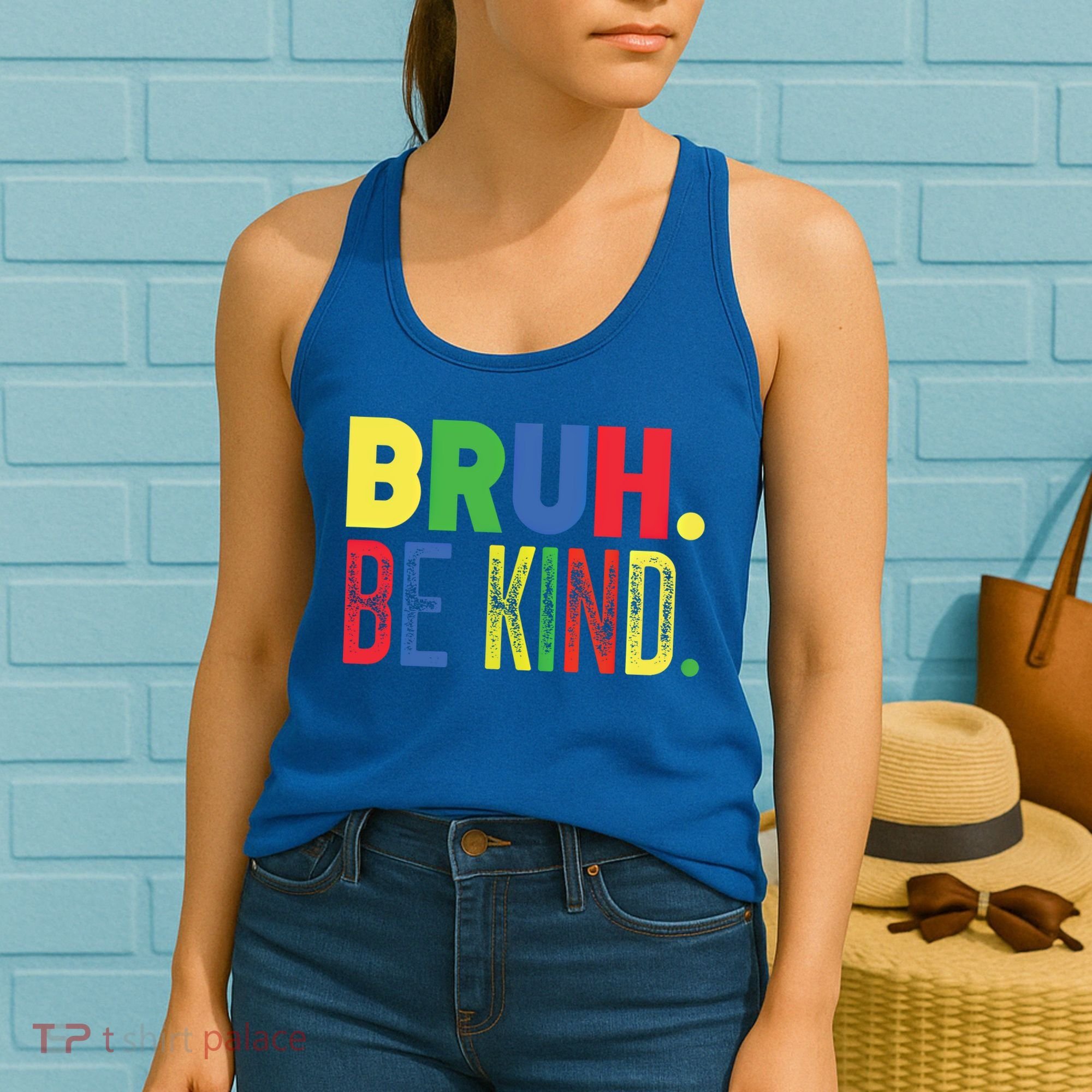Bruh Be Kind Autism Awareness Support For Family And Meaningful Gift Women's Tank Top