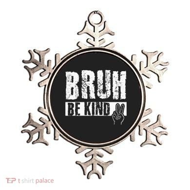 Bruh Be Kind Orange Unity Day Peace Sign Ornament