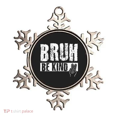 Bruh Be Kind Orange Unity Day Peace Sign Ornament