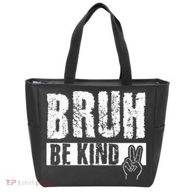 Bruh Be Kind Orange Unity Day Peace Sign Tote Bag