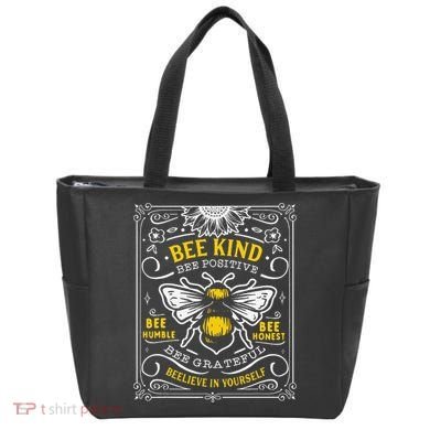 Bumblebee Bee Kind Bee Humble Save The Bees Cottage Core Tote Bag