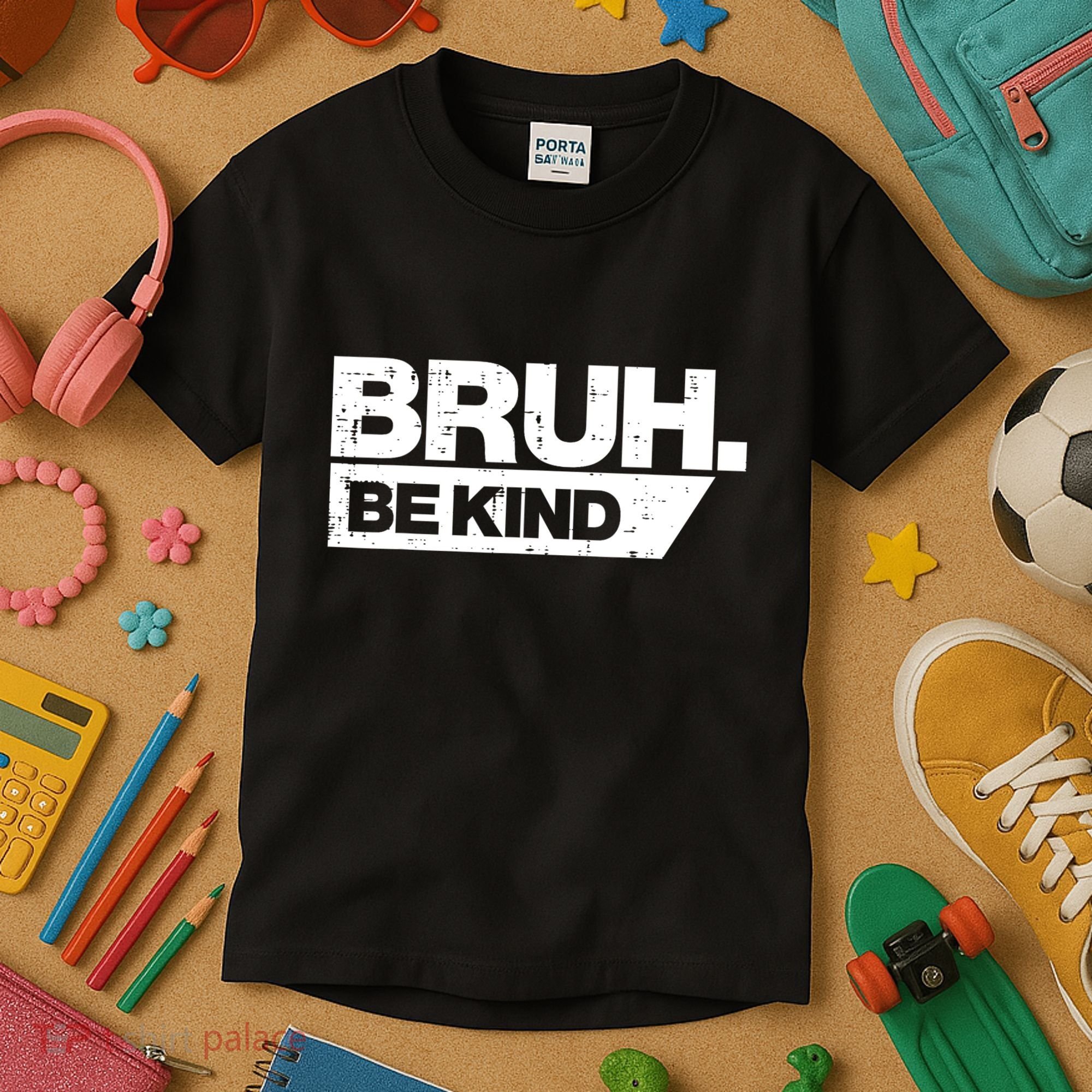 Bruh Be Kind Funny Orange Anti Bullying Unity Day Kids T-Shirt