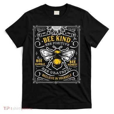 Bumblebee Bee Kind Bee Humble Save The Bees Cottage Core T-Shirt