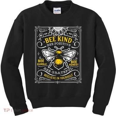 Bumblebee Bee Kind Bee Humble Save The Bees Cottage Core Kids Sweatshirt