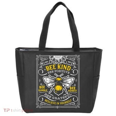 Bumblebee Bee Kind Bee Humble Save The Bees Cottage Core Tote Bag