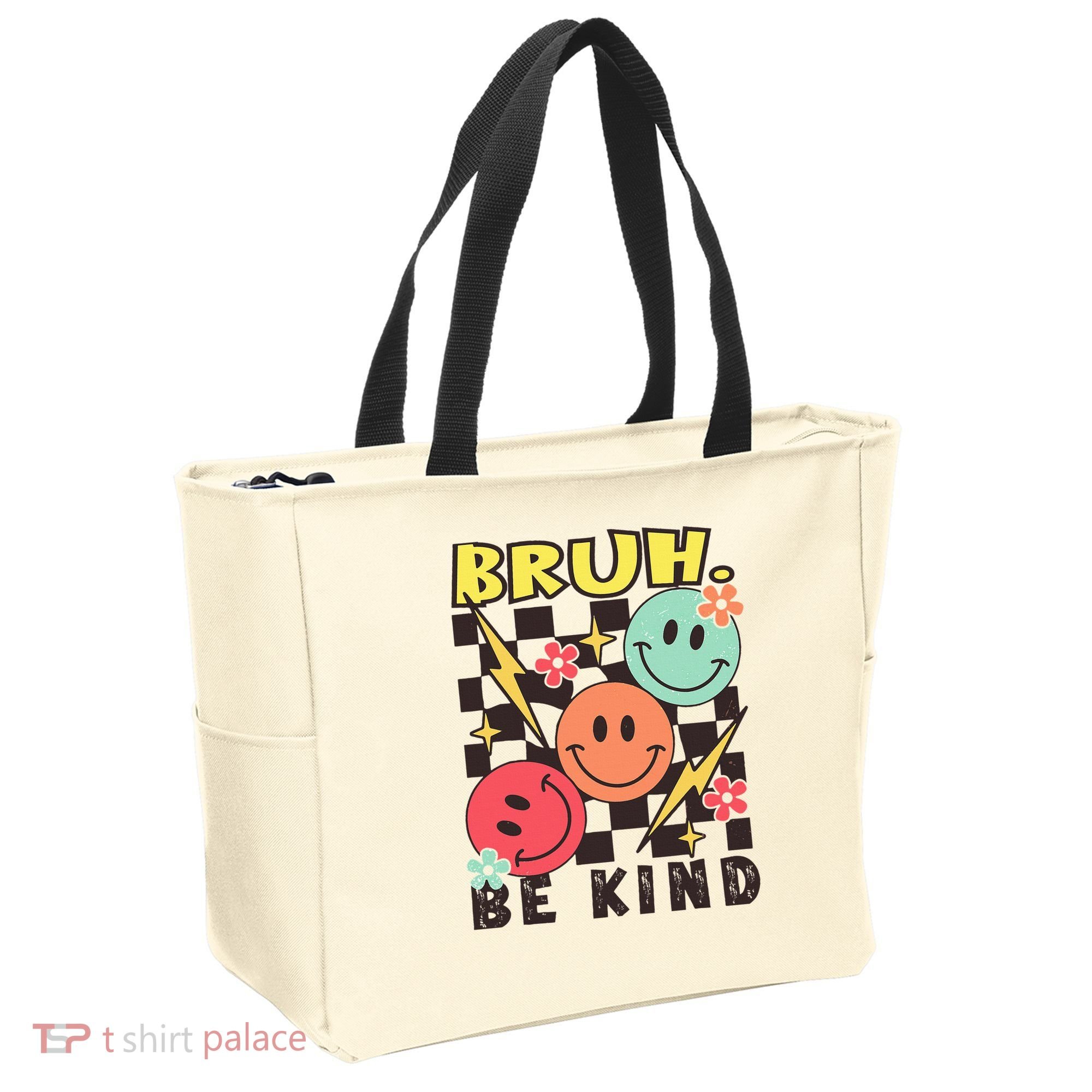 Bruh Be Kind Funny Orange Anti Bullying Unity Day Tote Bag
